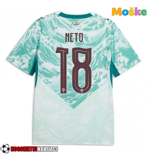 Moške Nogometnih dresov Portugalska Pedro Neto #18 Gostujoči SP 2026 Kratki rokavi Moške Nogometnih dresov Portugalska Pedro Neto #18 Gostujoči SP 2026 Kratki rokavi